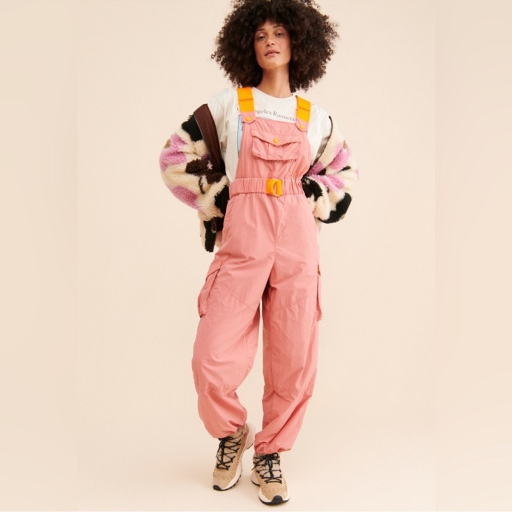 NWOT!! Free People Movement Morning Meadow Onesie in Pink and Orange
